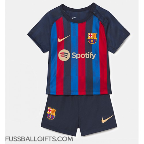 Barcelona Fußballbekleidung Heimtrikot Kinder 2022-23 Kurzarm (+ kurze hosen)